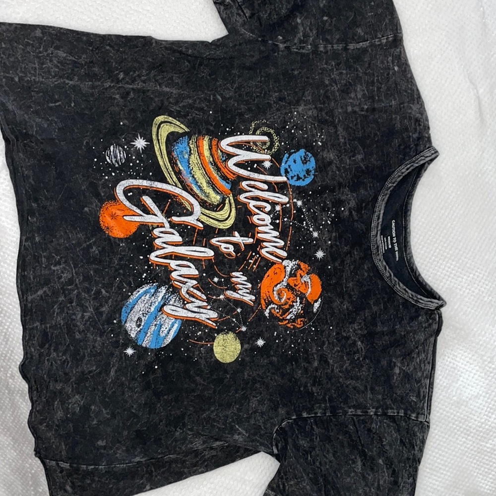 A black crop top